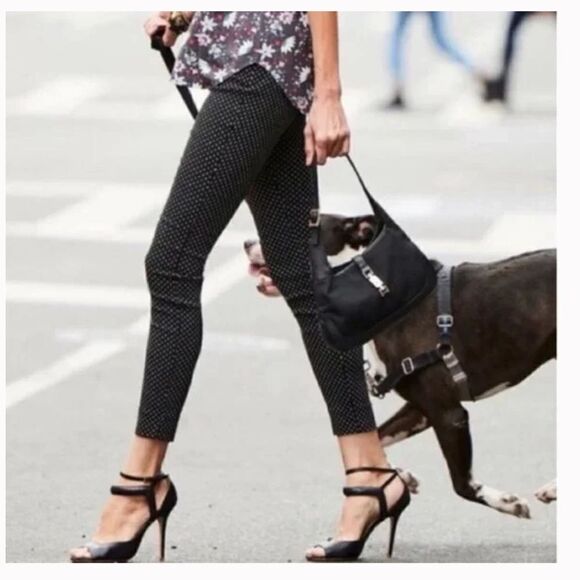 CAbi Seaside Chic Polka Dot Black and White Side Zipper Skinny Trousers 6 - Picture 1 of 8